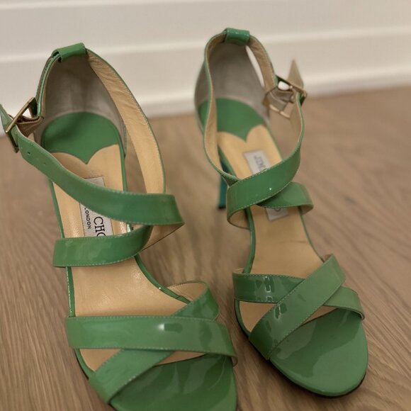 JIMMY CHOO Lance Patent Leather Sandal - Picture 2 of 3